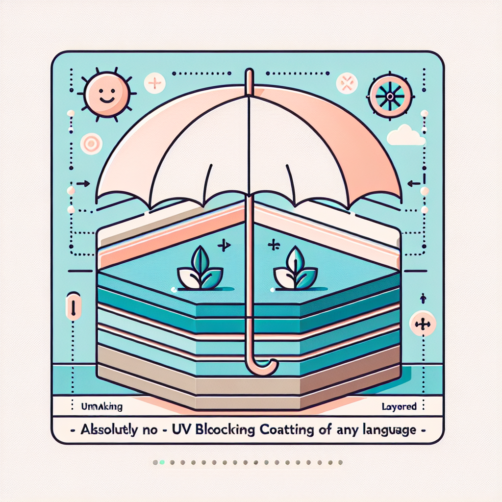 양산의 UV 차단 코팅 구조를 보여주는 단면도