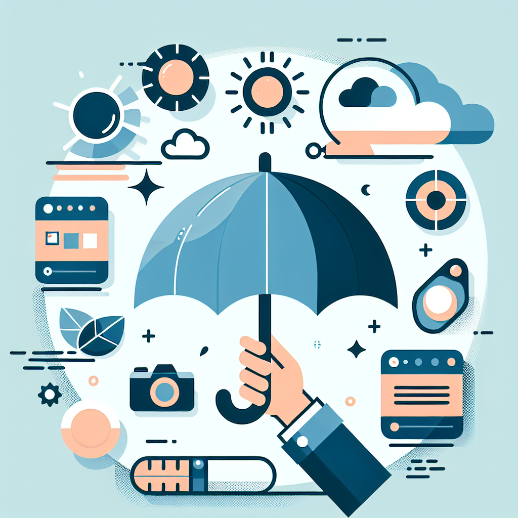 양산과 손목 끈을 활용한 완벽한 자외선 차단