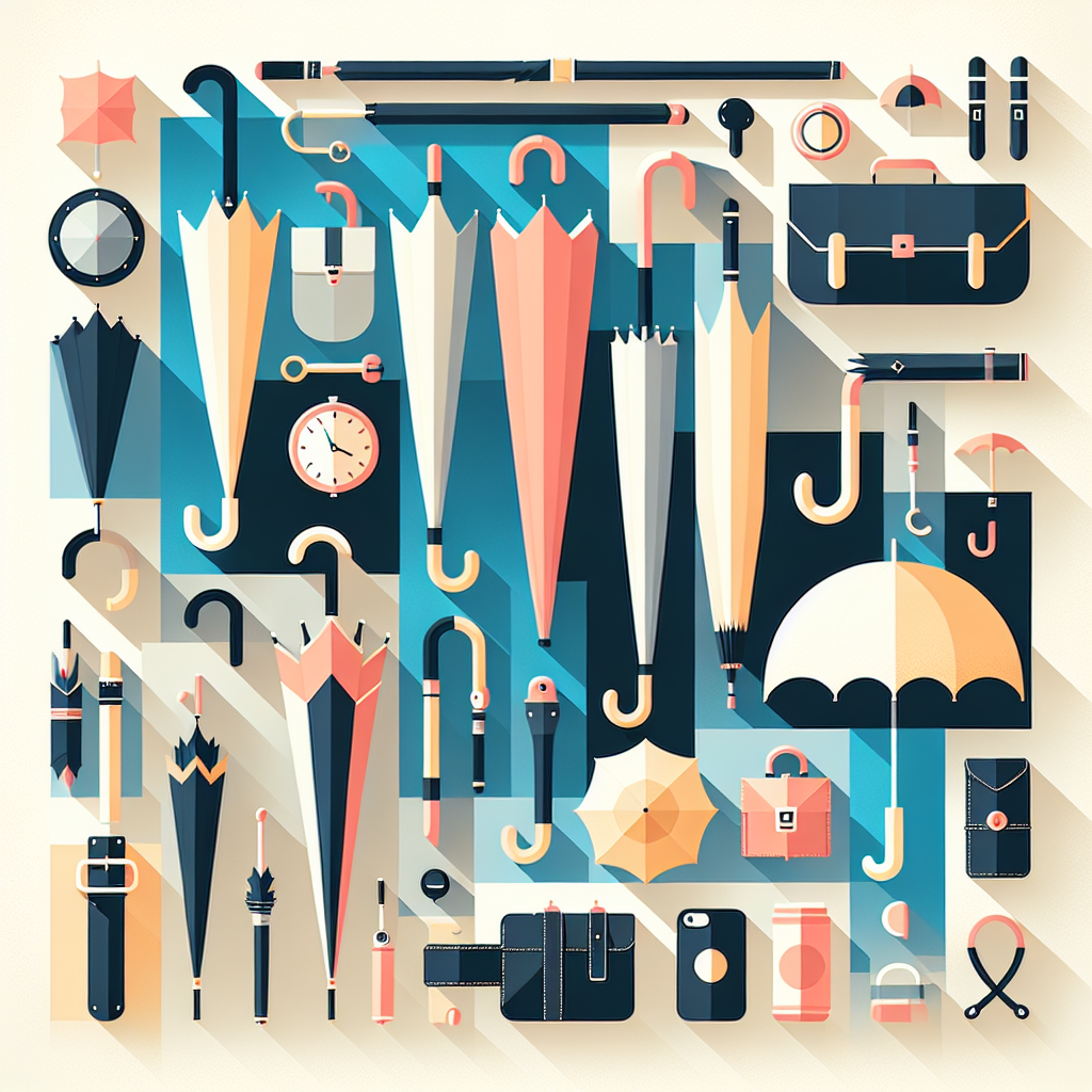 양산 손잡이 종류별 비교 이미지