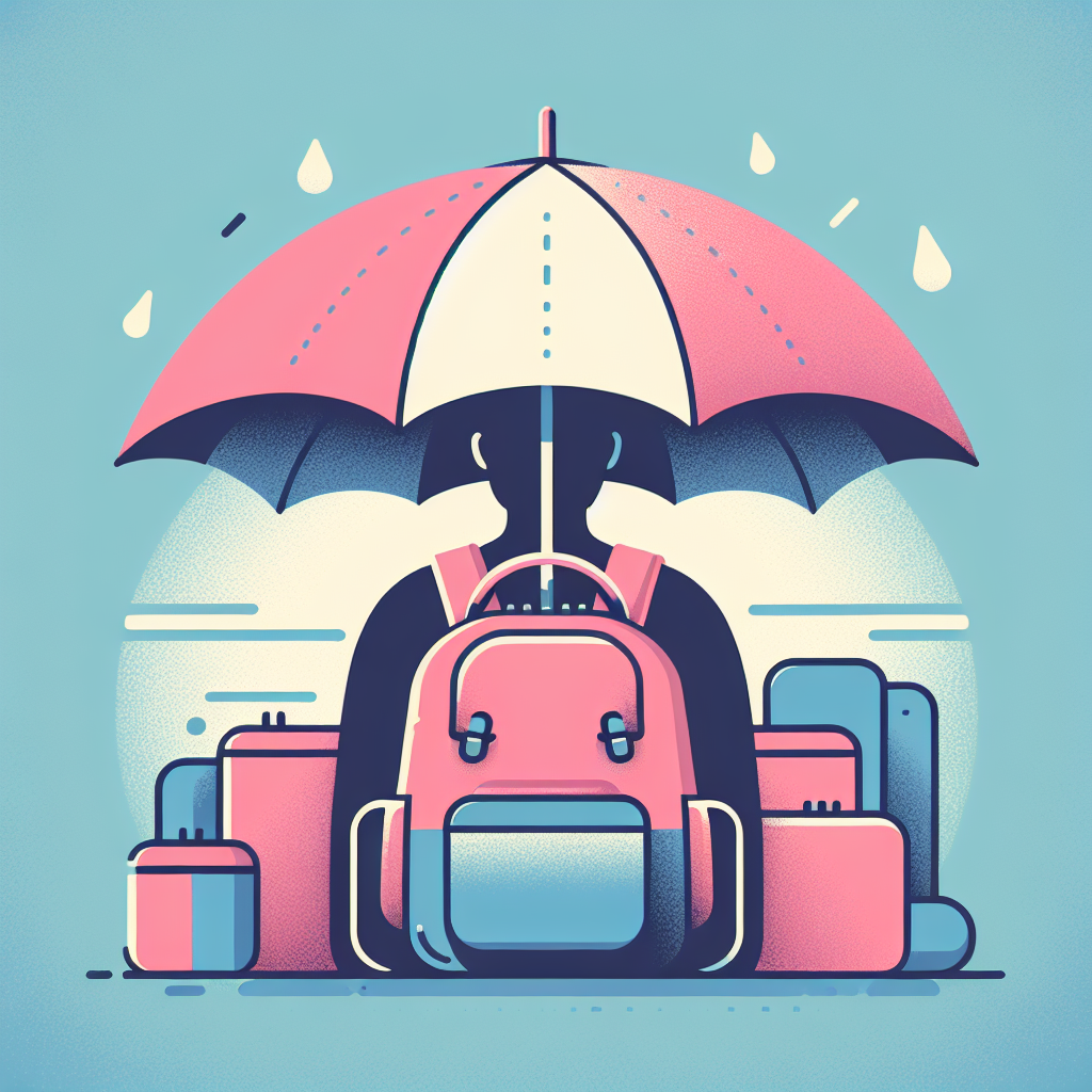 백팩까지 보호하는 대형 우양산