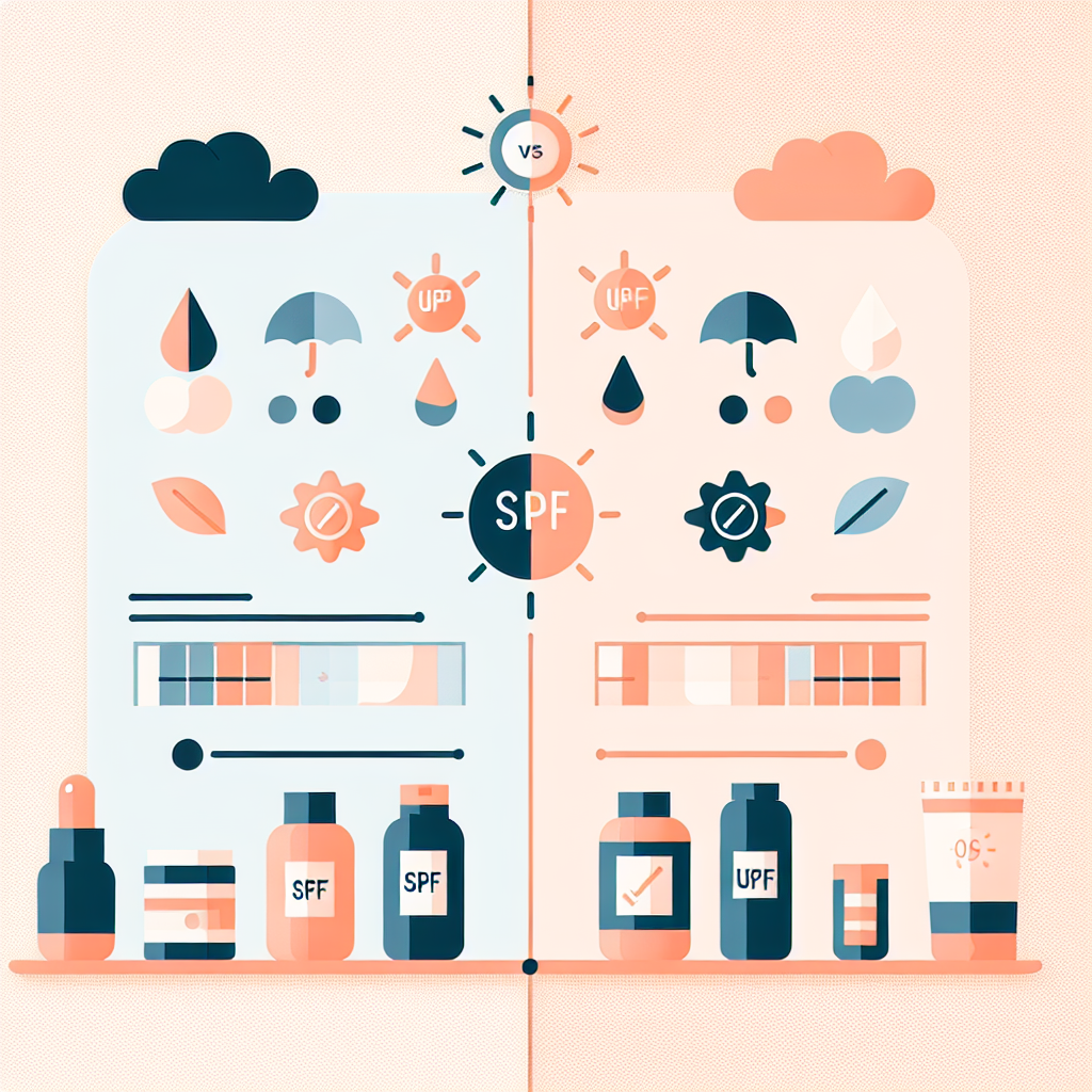 SPF와 UPF의 차이점을 시각적으로 보여주는 인포그래픽