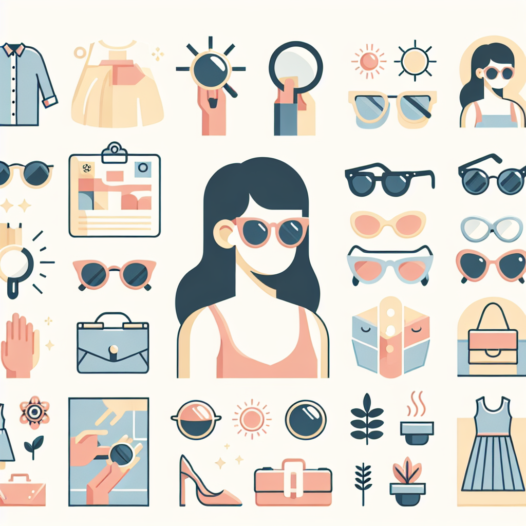 다양한 환경에서의 선글라스 착용법을 보여주는 이미지