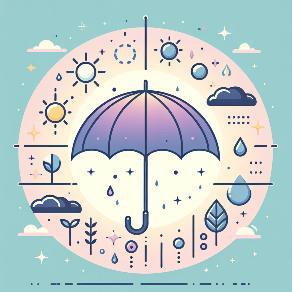 양산의 자외선 차단 메커니즘 설명도