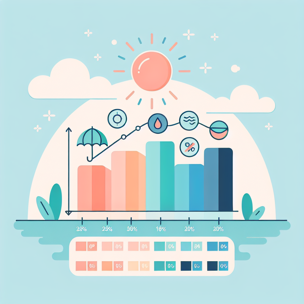 UPF 등급별 자외선 차단 효과 그래프