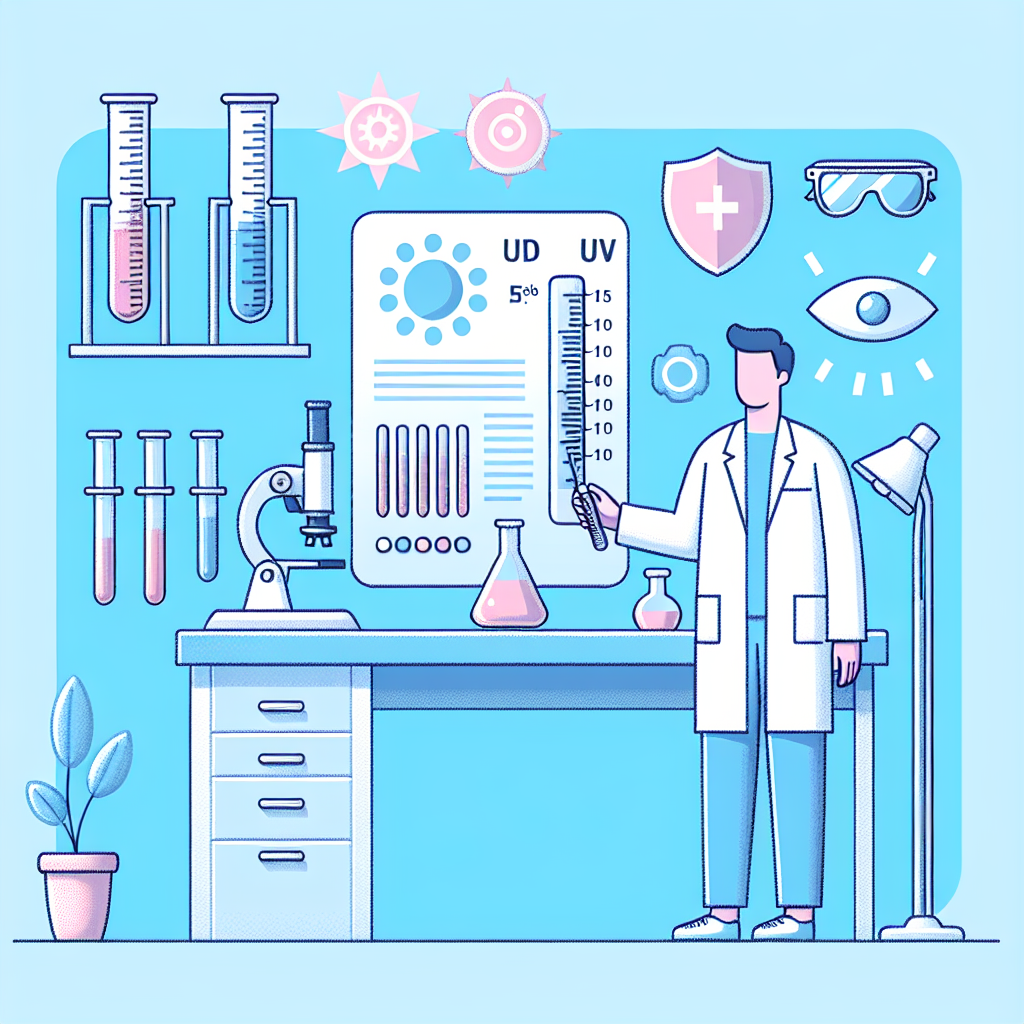 자외선 차단 지수 측정 실험실 모습
