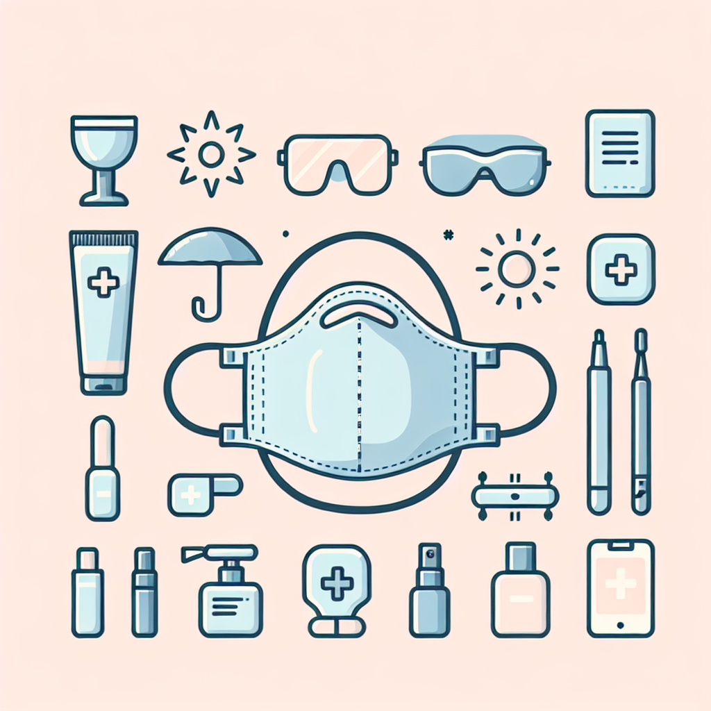 다양한 종류의 자외선 차단 페이스 가드