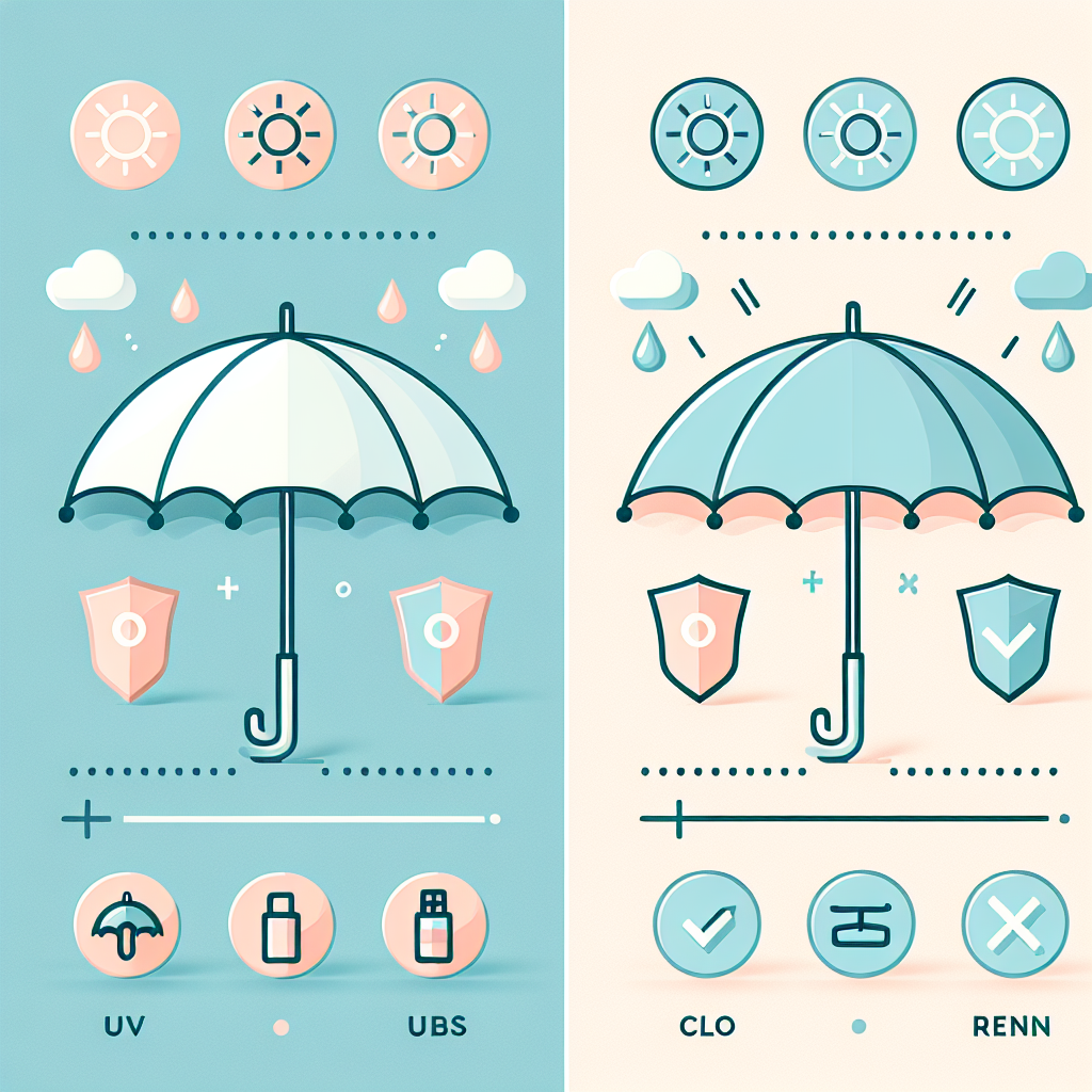 투명 양산과 일반 양산의 자외선 차단 성능 비교