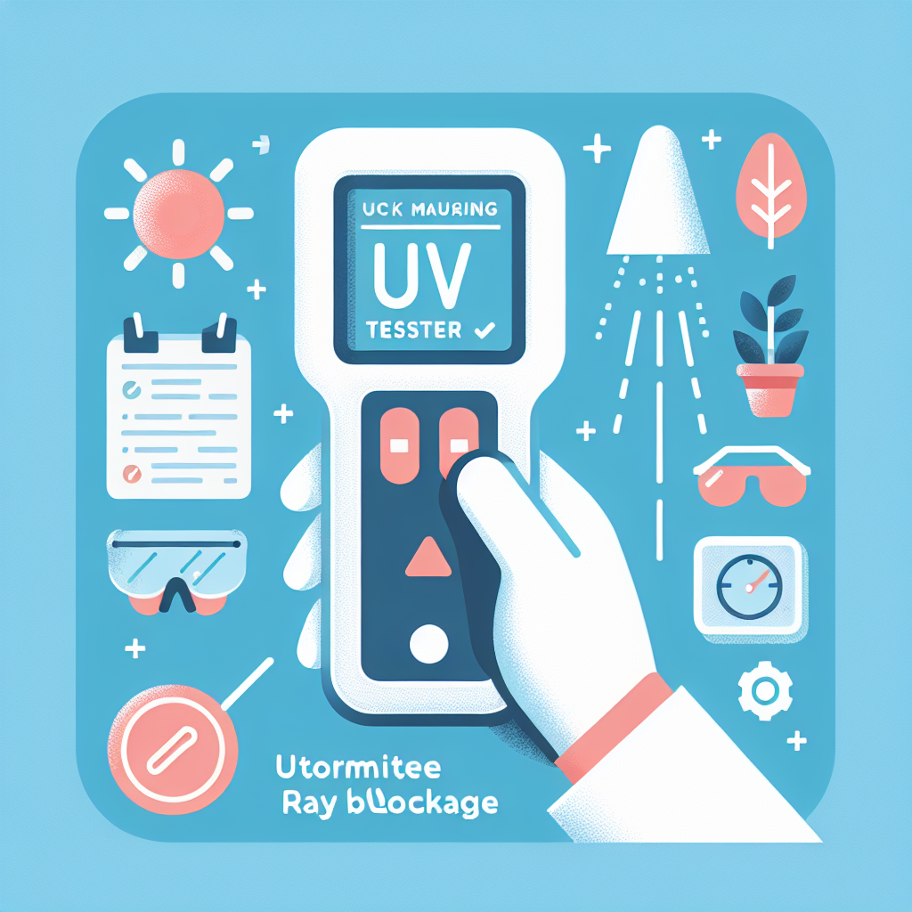 자외선 차단율 측정을 위한 UV 테스터기 사용 모습