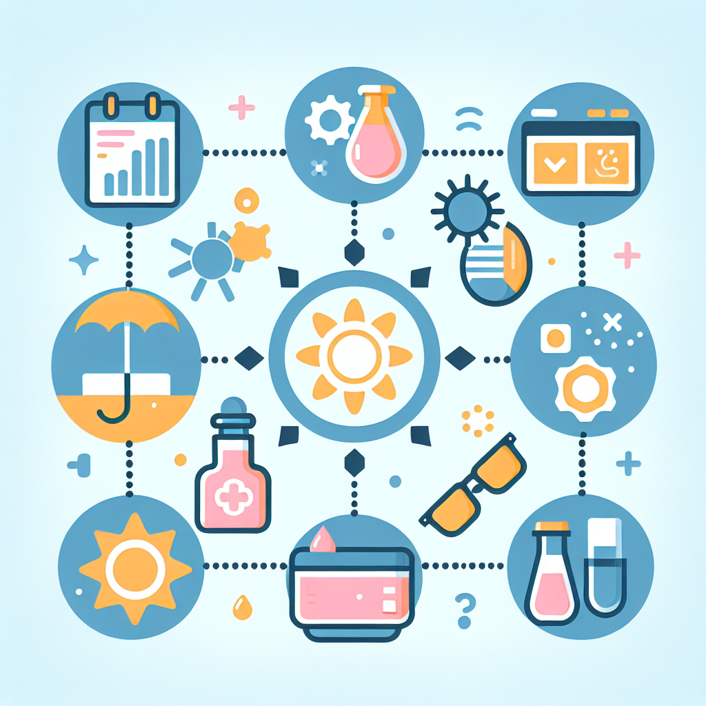 자외선 차단 메커니즘 도식도