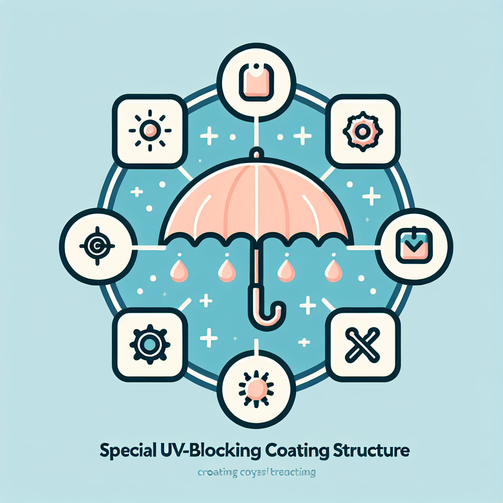 UV 차단 우양산의 특수 코팅 구조